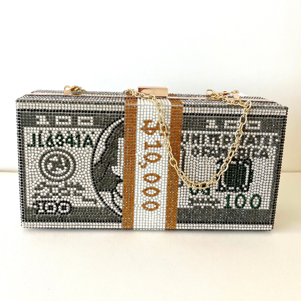 Crystal Money Clutch